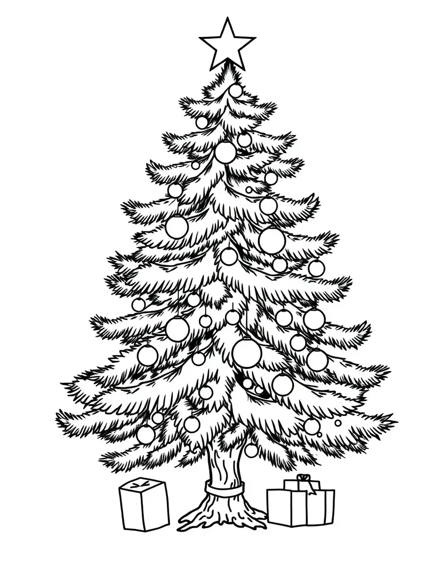 A christmas tree standing here