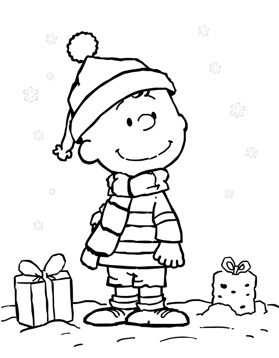 A cute charlie brown character merry christmas