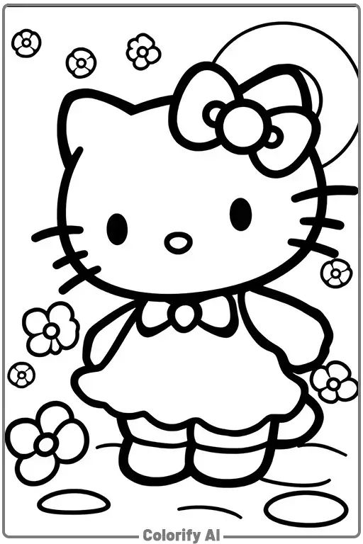 Hello Kitty Coloring Page