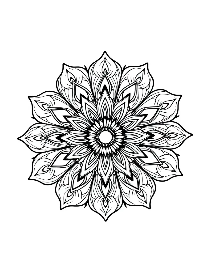 Looking down at the mandala flower, very beautiful