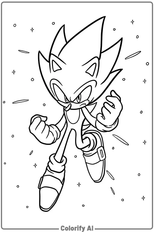Sonic Coloring Page