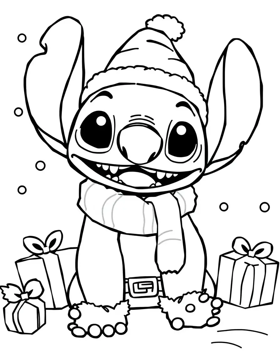 stitch is wishing you a merry Christmas