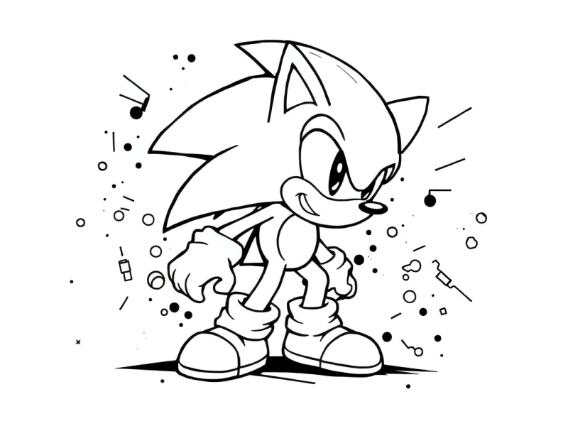 Free Sonic Coloring Pages – Generate in 1 Second, 7 Art Styles!