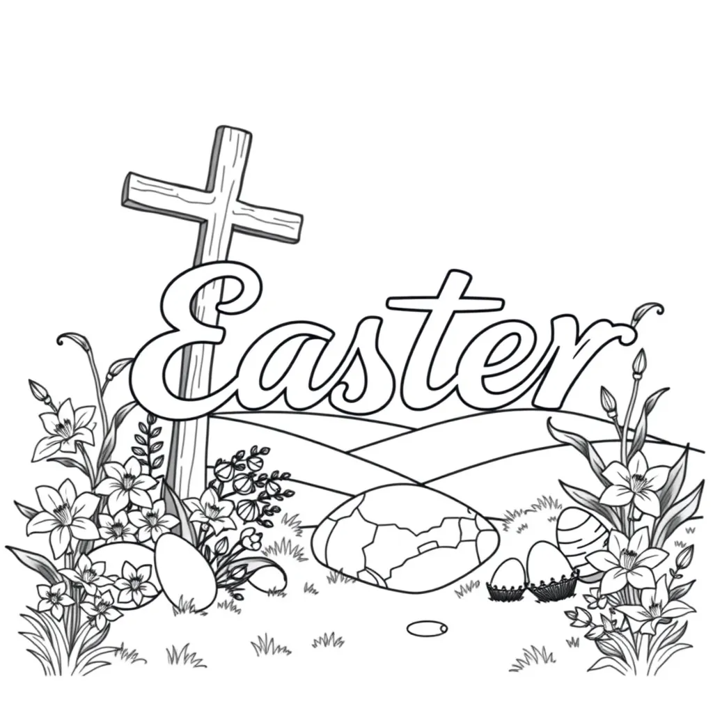 Christian Easter Coloring Pages