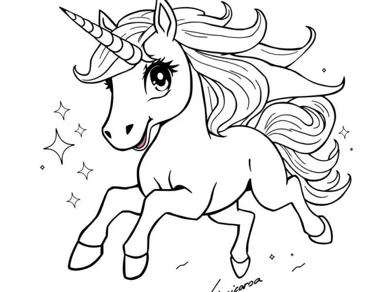 Create Free Unicorn Coloring Pages Printable – Unlimited
