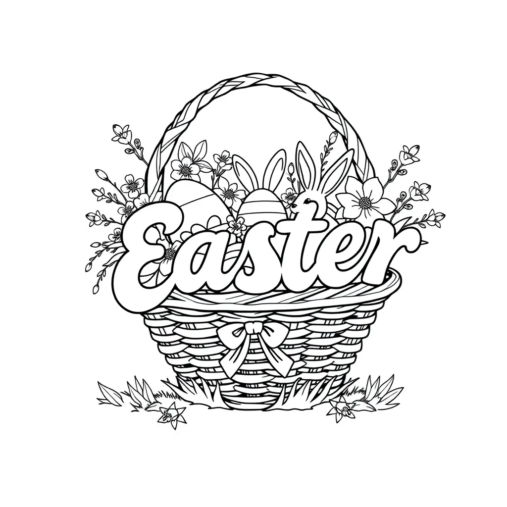 Easter Basket Coloring Pages