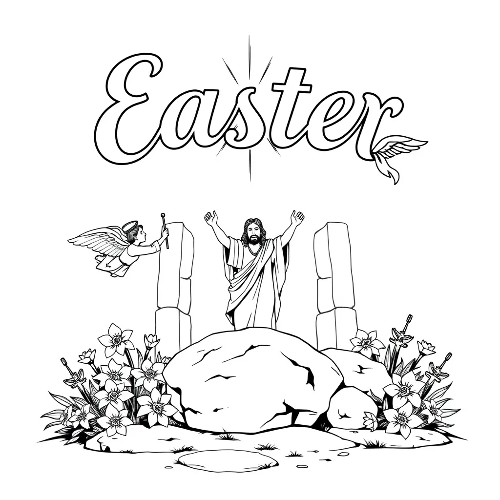 Jesus Easter Coloring Pages