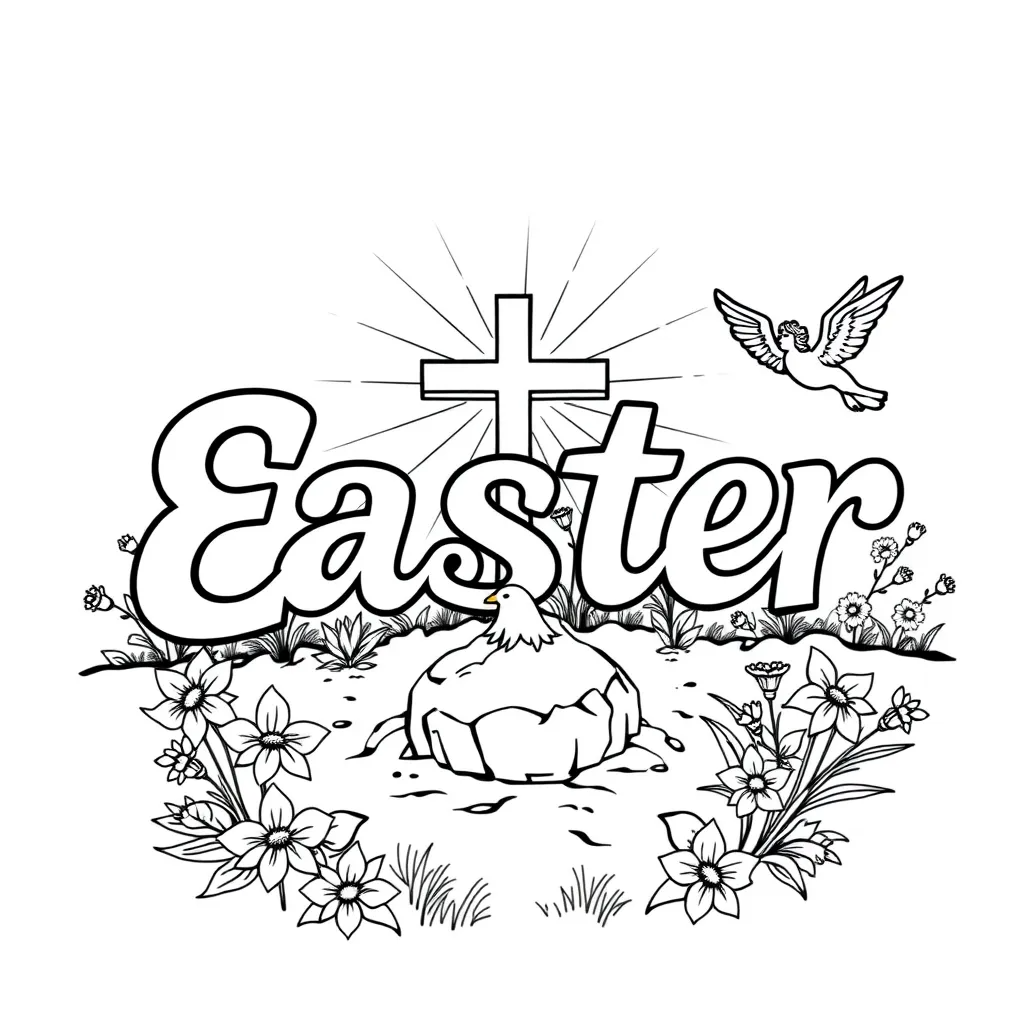 Religious Eeaster Coloring Pages