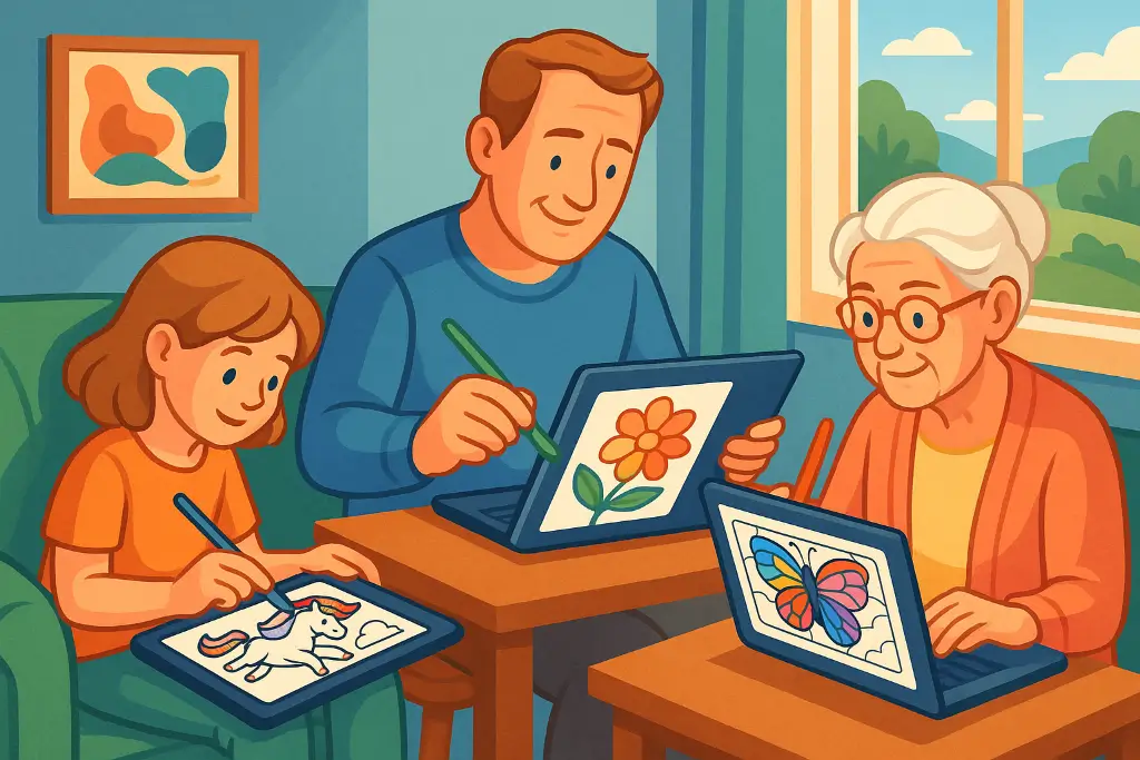Our Coloring Game Is Suitable for Everyone to Draw and Create