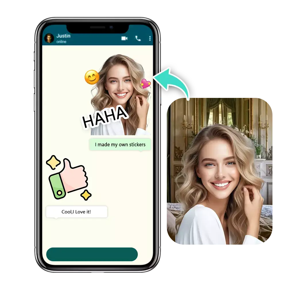 Customize stickers that express emotions and important moments