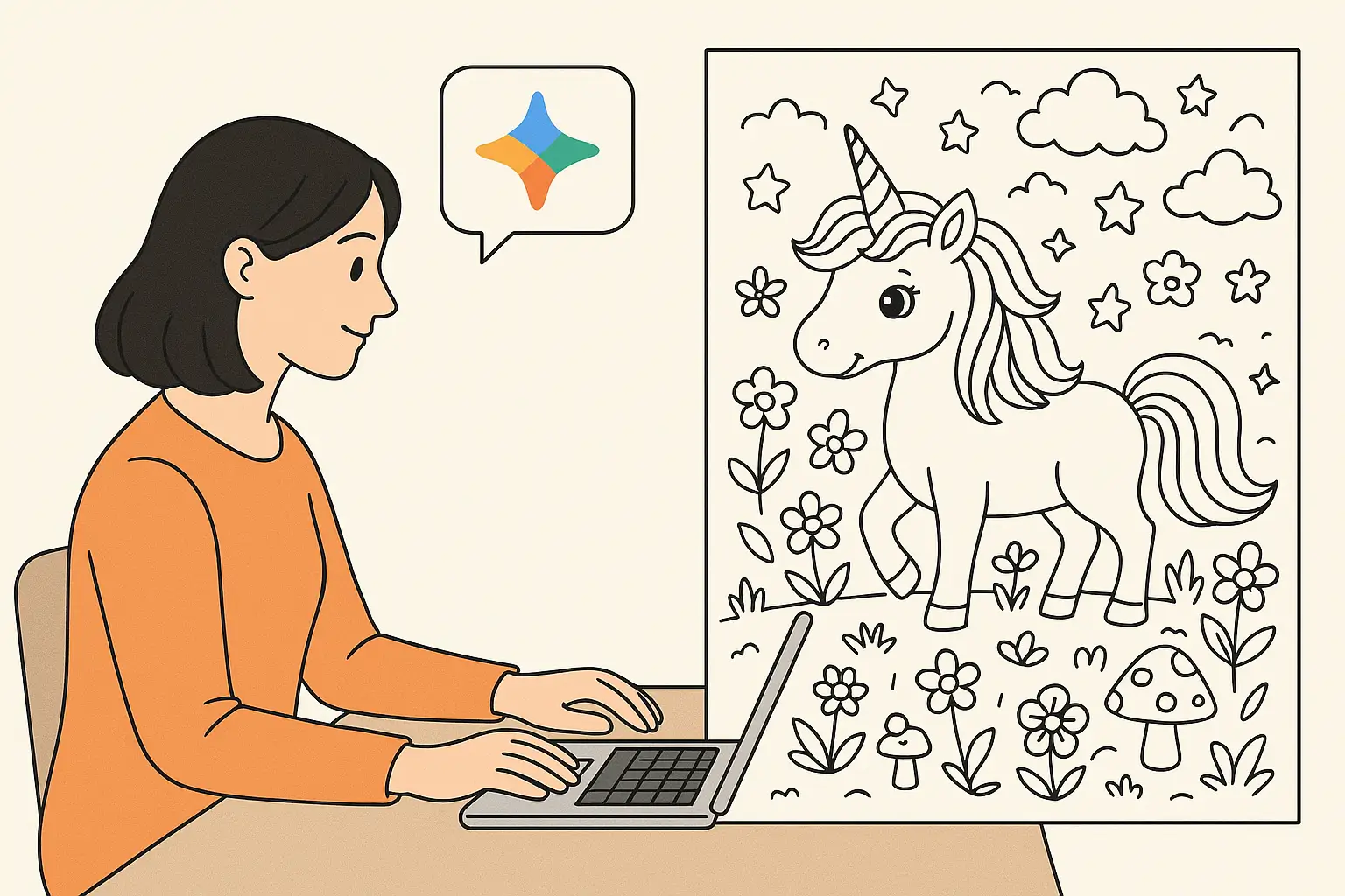 Turn Text into A Coloring Book with AI Coloring Book Generator