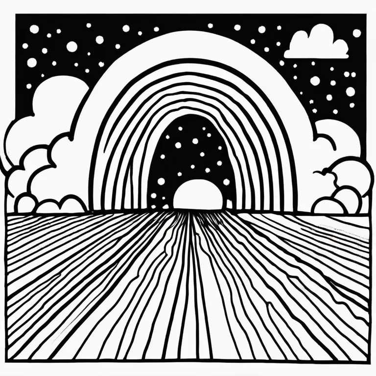 rainbow coloring page