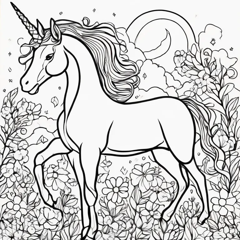 unicorn coloring page