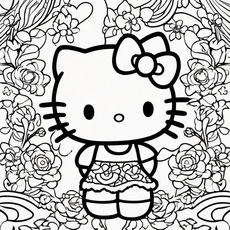 hello kitty coloring page