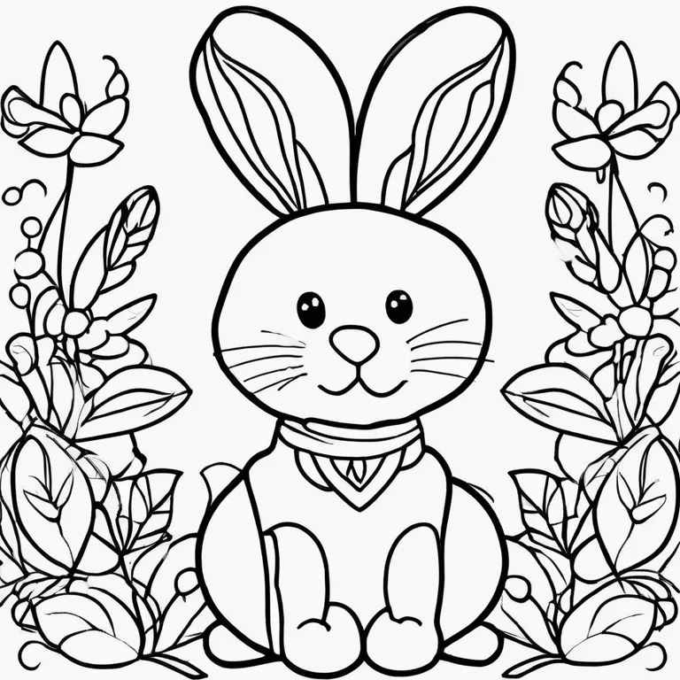 bunny coloring page