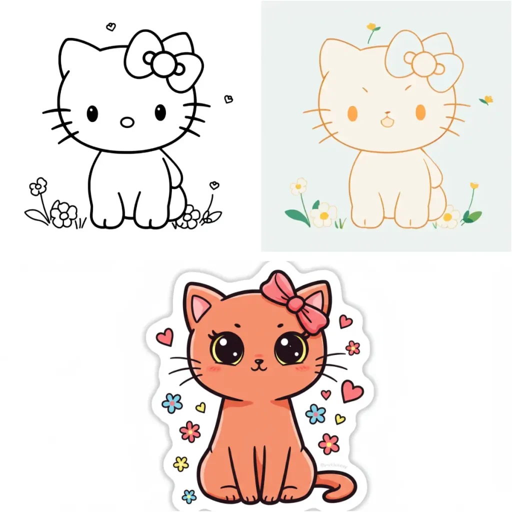 Convert AI-generated coloring pages into high-quality stickers