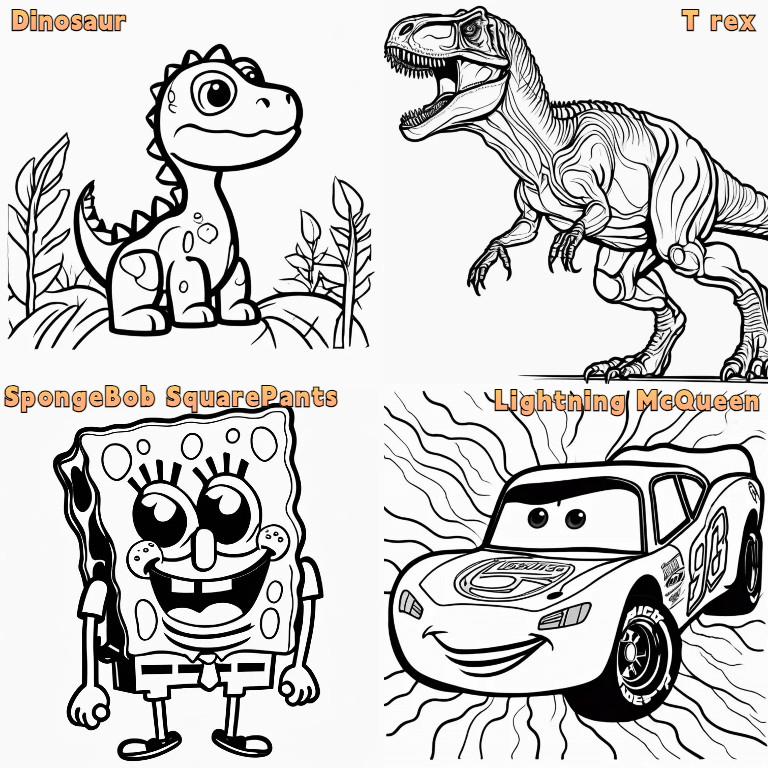 Create high-quality coloring page from text in seconds