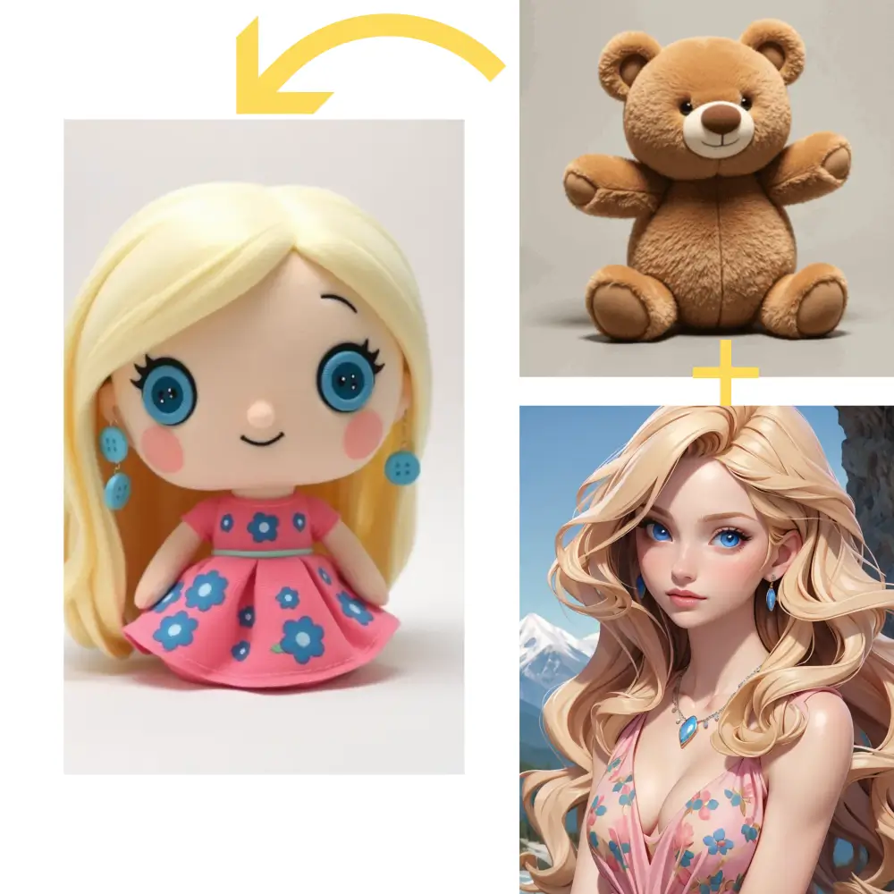 Convert Photo to Plush Toy Product in a snap