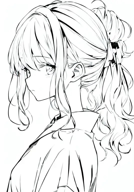 single girl coloring page