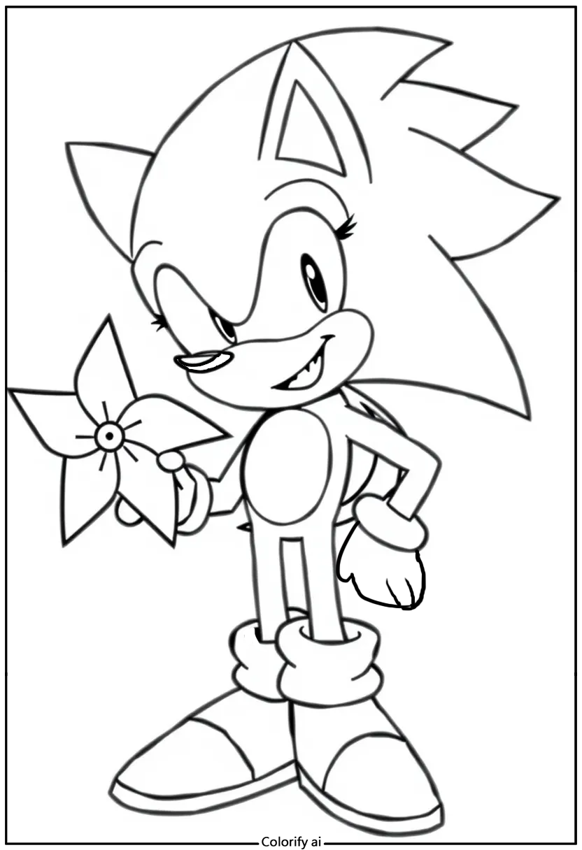 Sonic coloring page