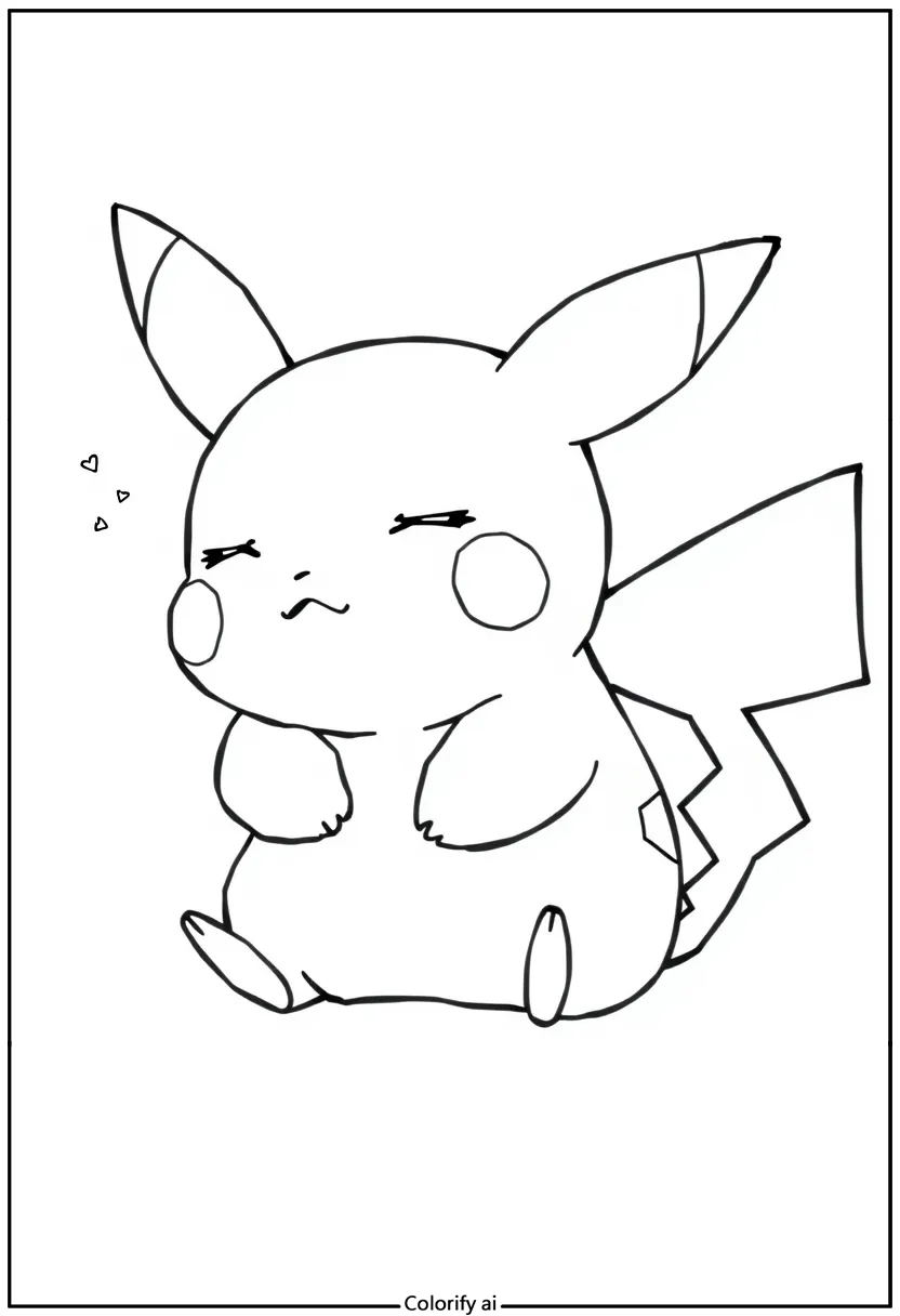 Pikachu sleeping peacefully
