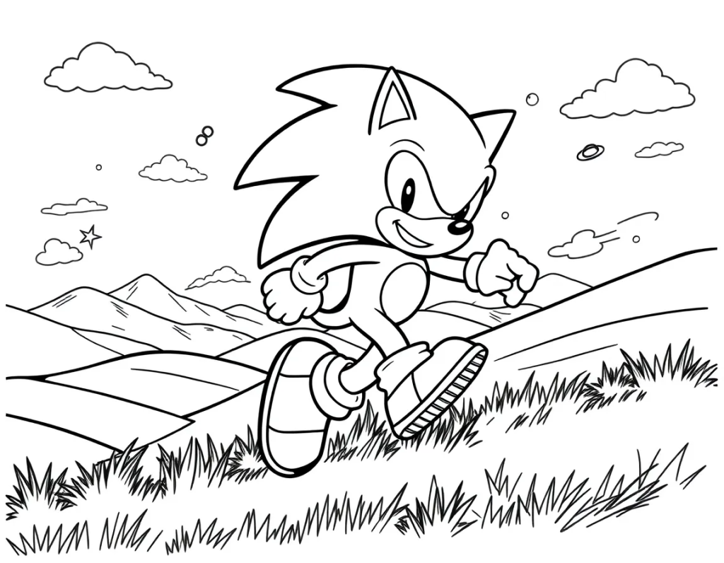Sonic the Hedgehog coloring page