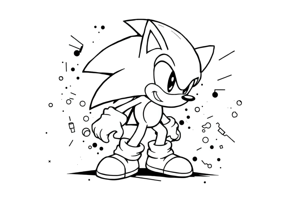 personalized Sonic coloring pages