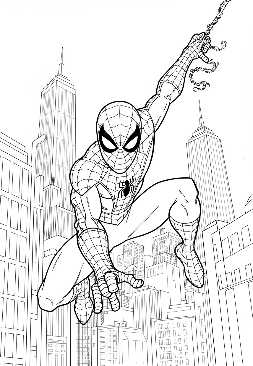 what is spider coloring page