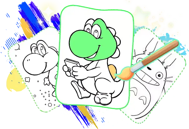 45 Free Yoshi Coloring Page