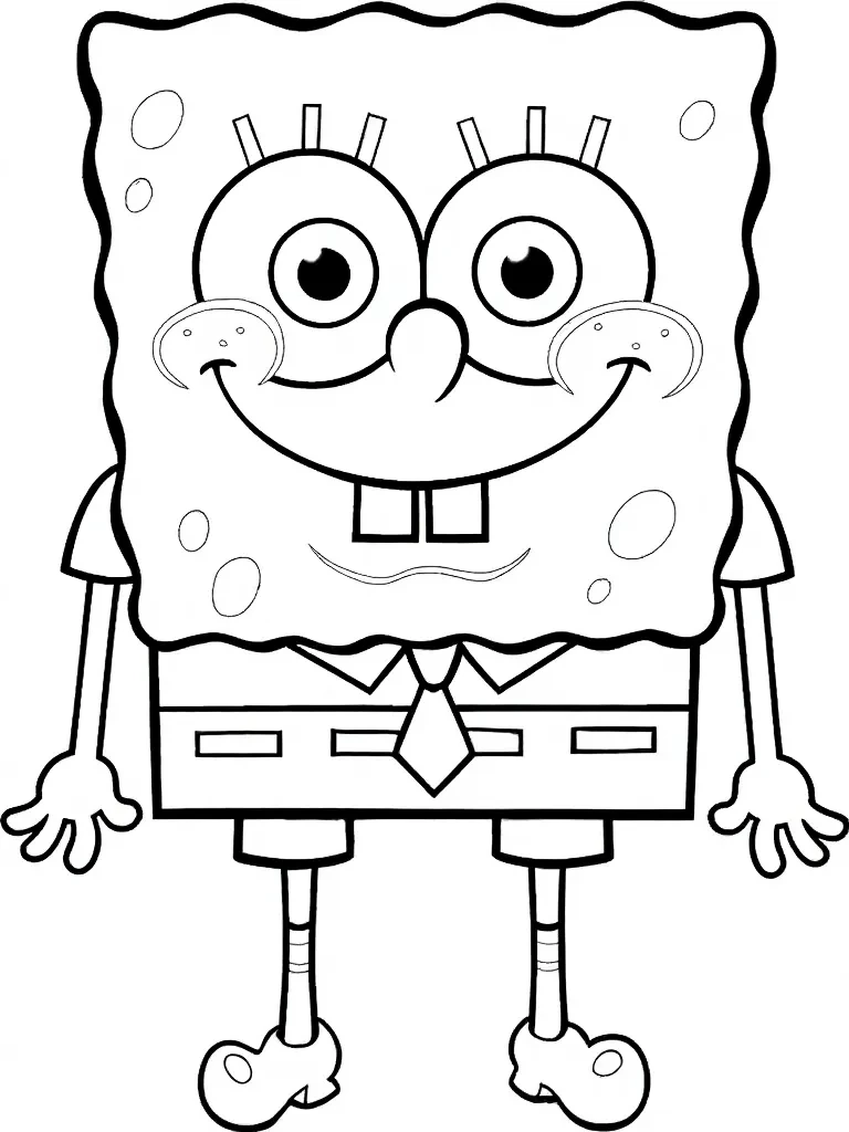 spongebob line art