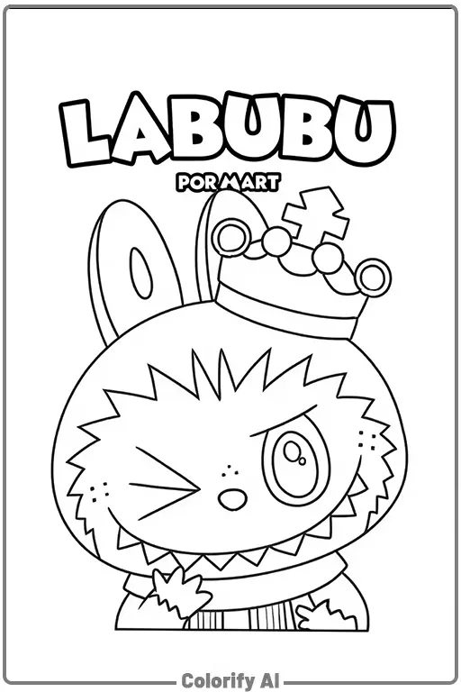 AI-generated Mario coloring page