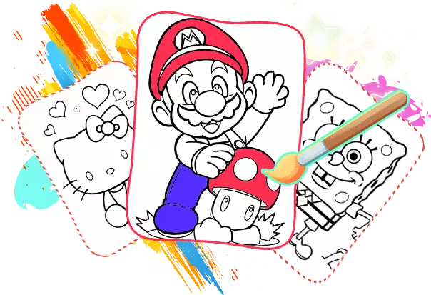 Mario coloring page free download
