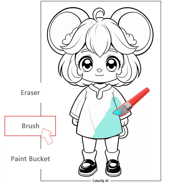 Farben auswählen und mit dem Kolorieren beginnen