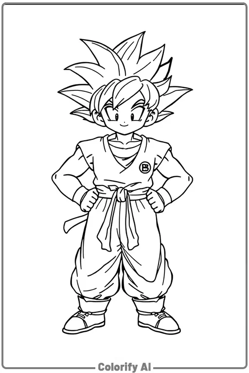 Coloirify AI goku coloring pages