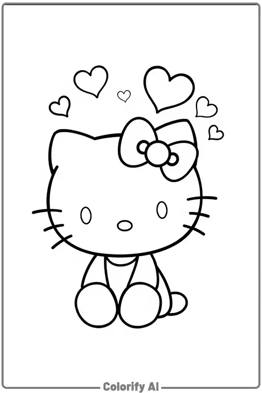 Hello kitty coloring pages