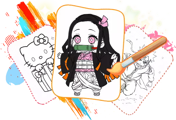 Nezuko coloring pages
