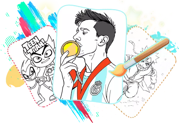 Messi coloring pages