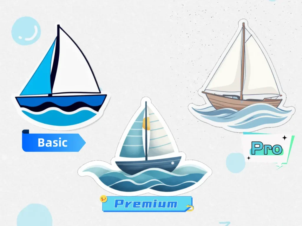 Choose from Three AI Models for Different Sticker Styles