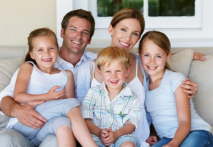original photo of a family