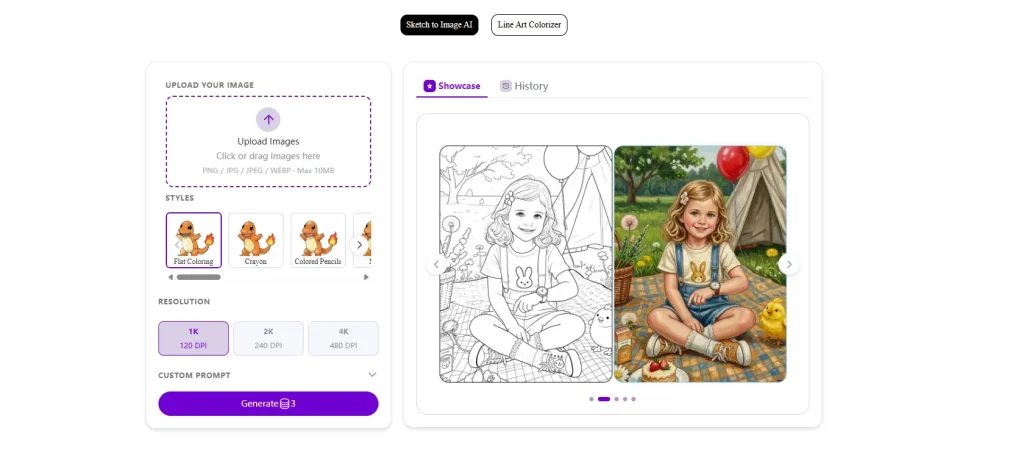 Colorify AI sketch to image playground