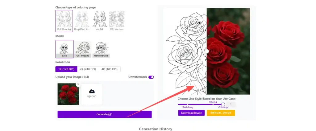 Download Your Line Drawing
