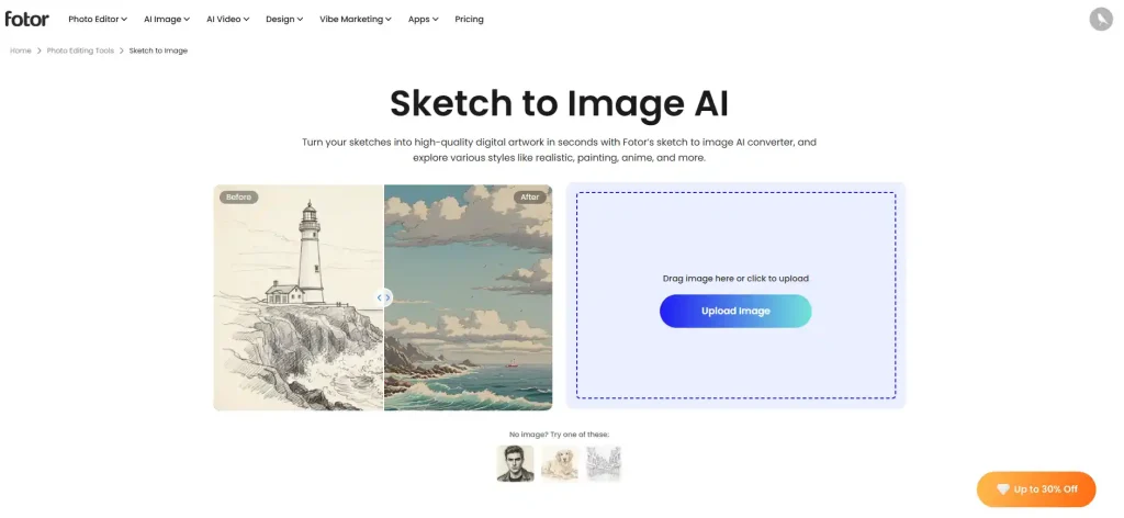 Fotor sketch to image playground