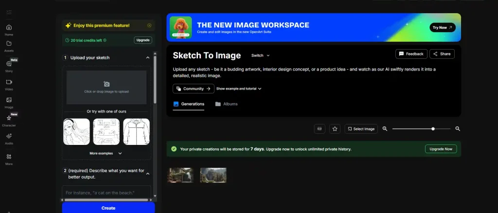 OpenArt sketch to image playground