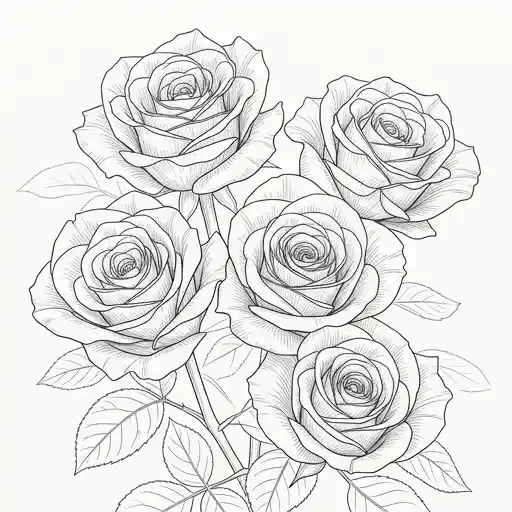 Photo to line art result generated with Adobe Express