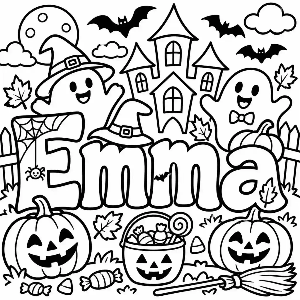 colorify AI name coloring page result