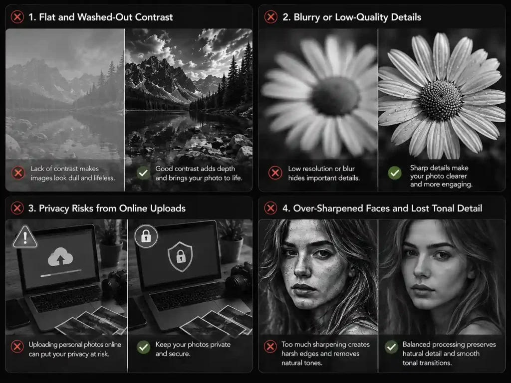common black and white photo fails
