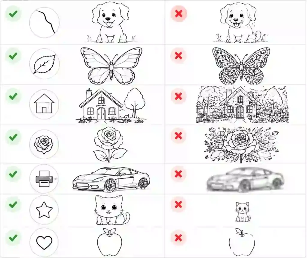 good vs bad coloring pages