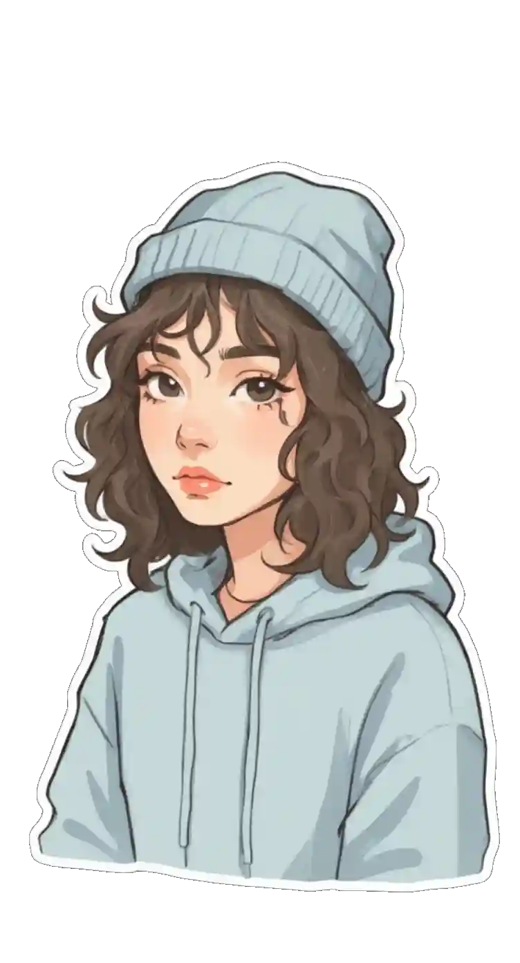 hand-drawn illustration turned into a sticker