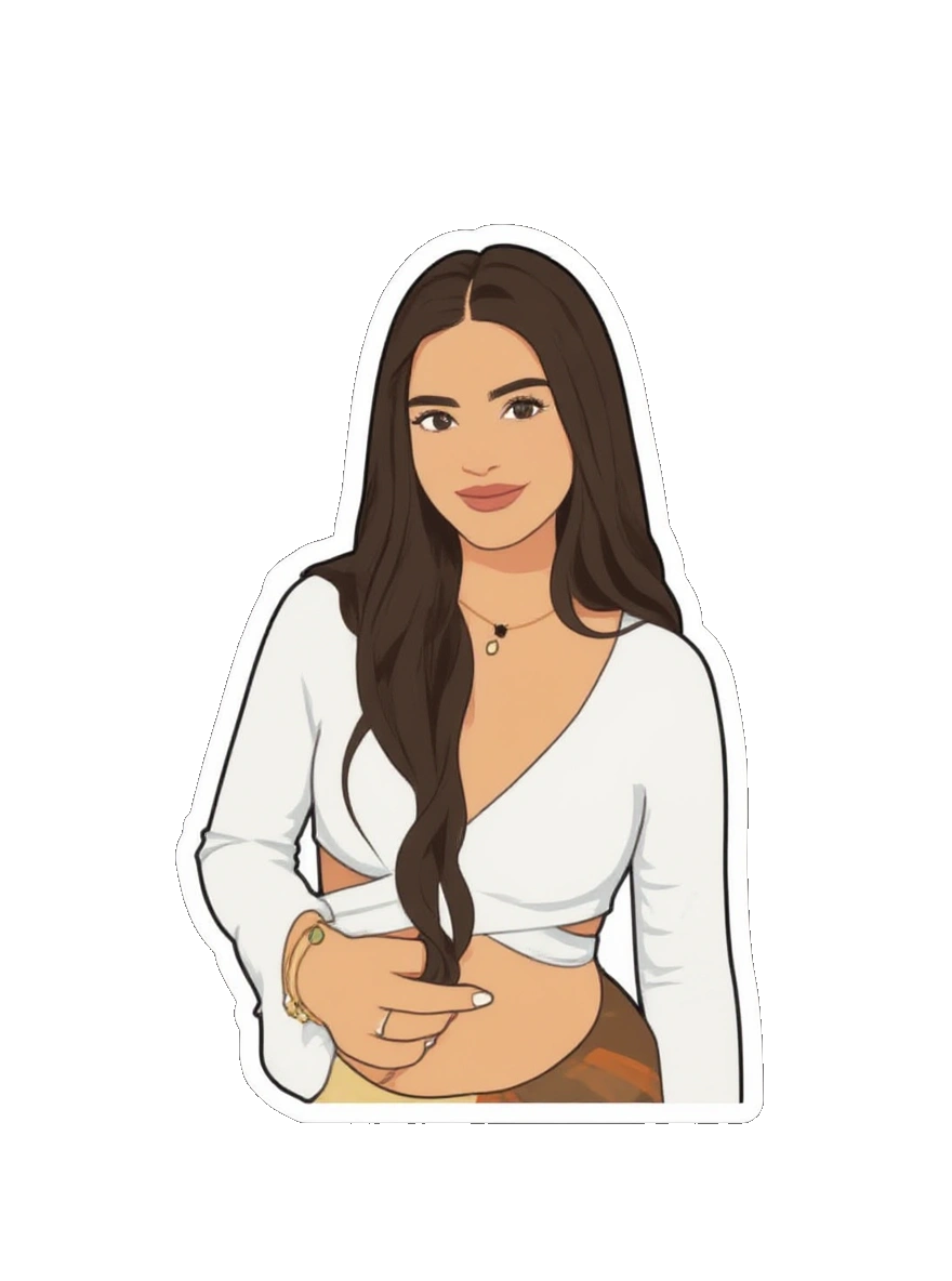 selfie transformed into a reaction sticker